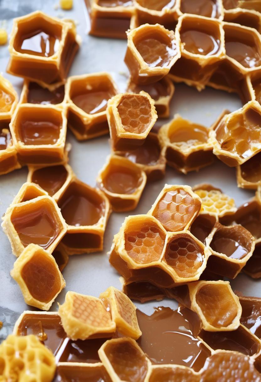 Image showing the final output answering the question: How do I make honeycomb candy.