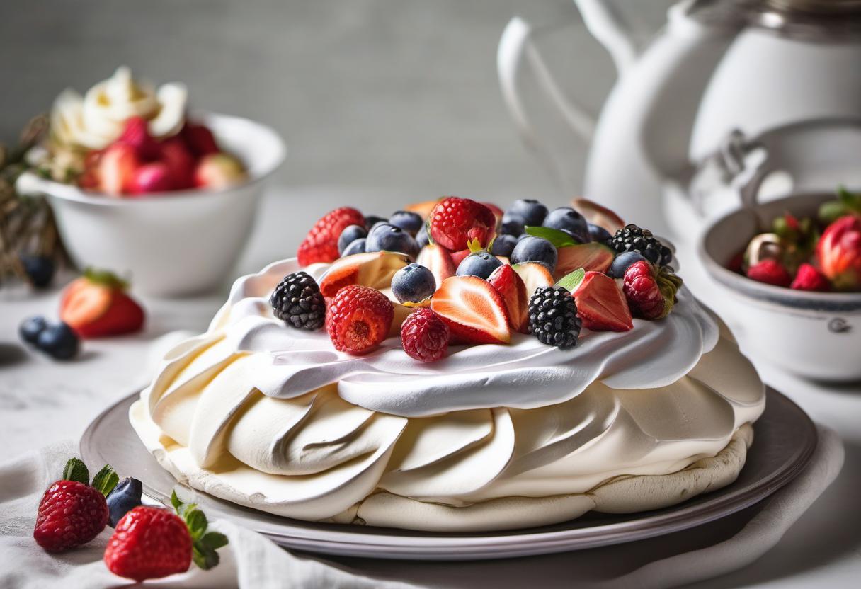 Image showing the final output answering the question: How do I add a touch of elegance to my pavlova.
