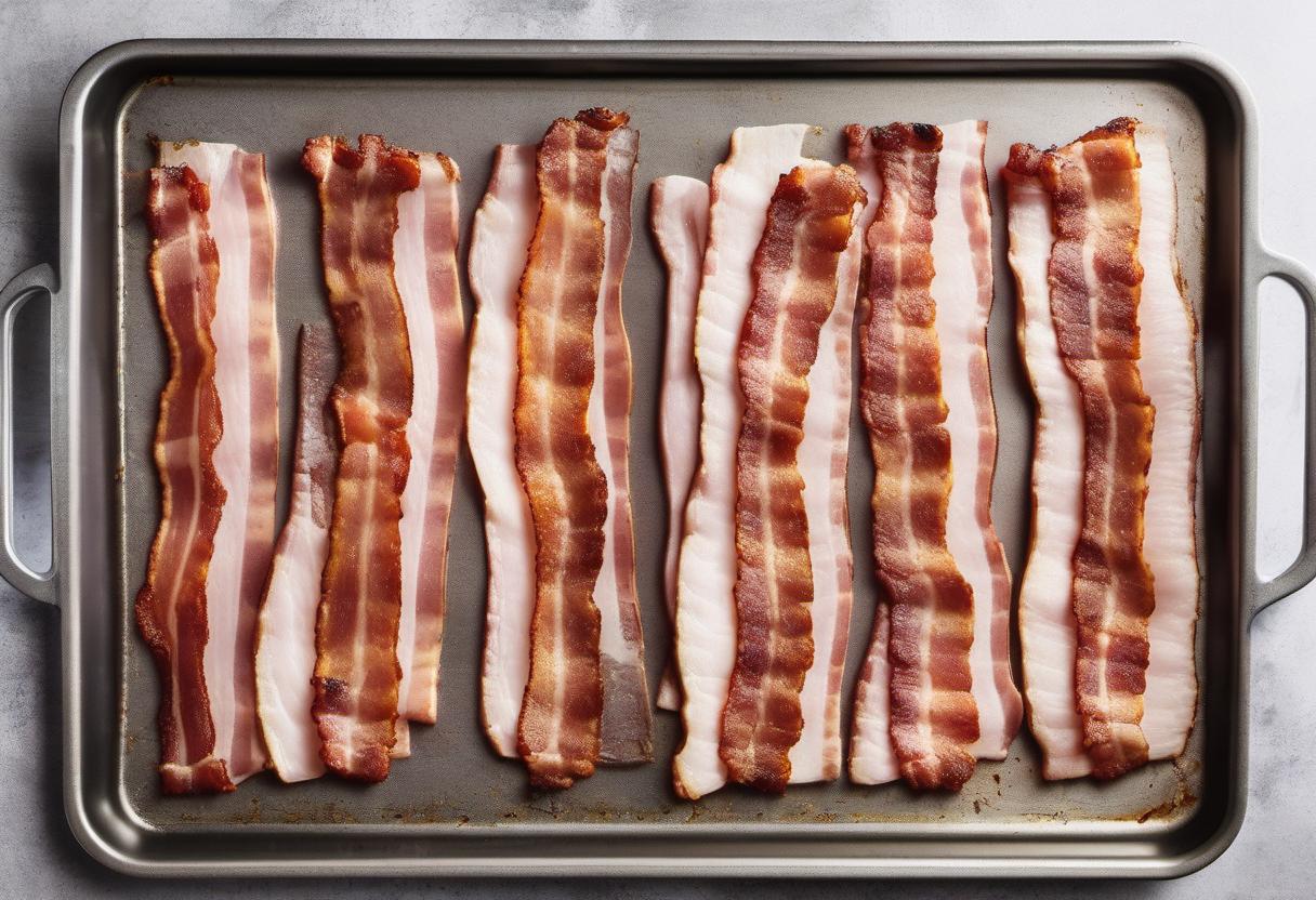 Image showing the final output answering the question: How do I cook bacon in the oven.