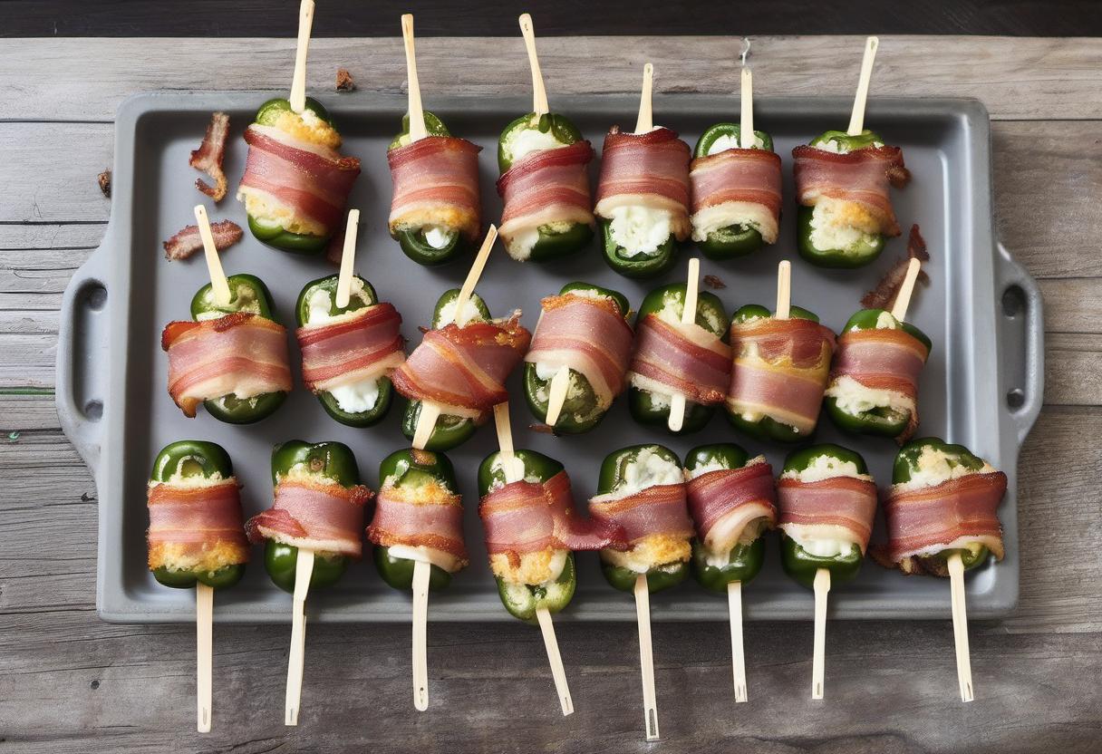 Image showing the final output answering the question: How do I make bacon-wrapped jalapeño poppers.
