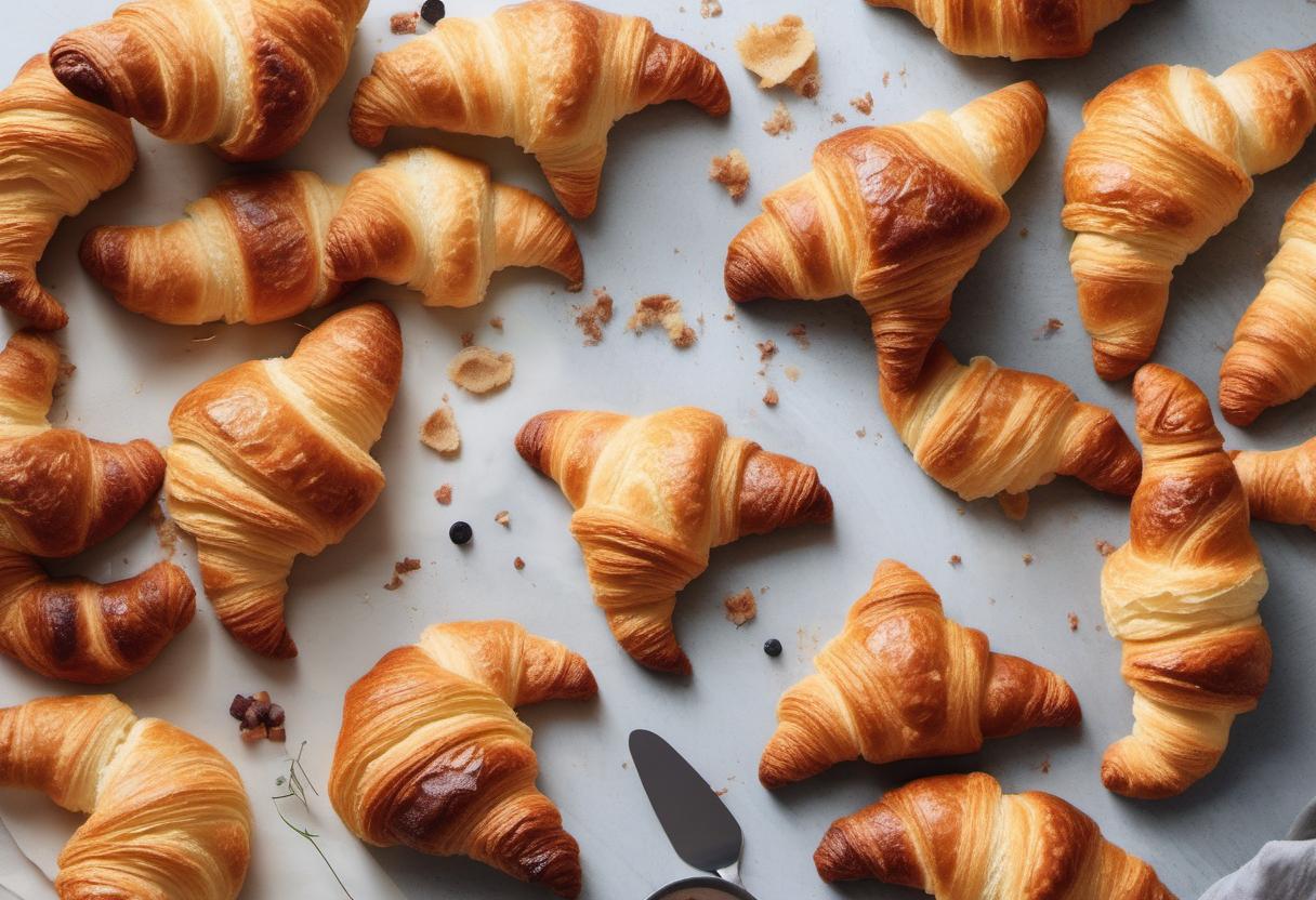 Image showing the final output answering the question: how do I achieve perfectly flaky croissants.