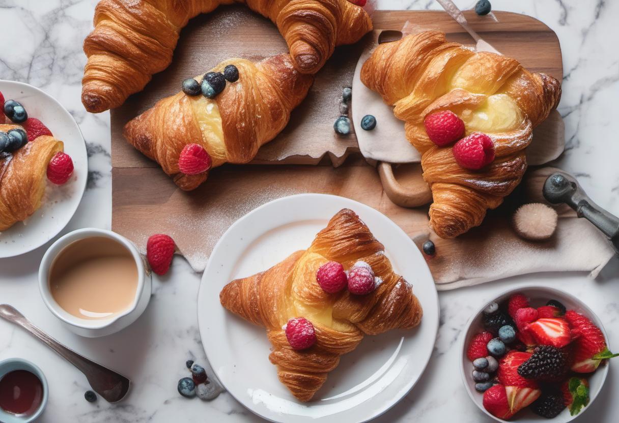 Image showing the final output answering the question: how do I make croissant french toast.