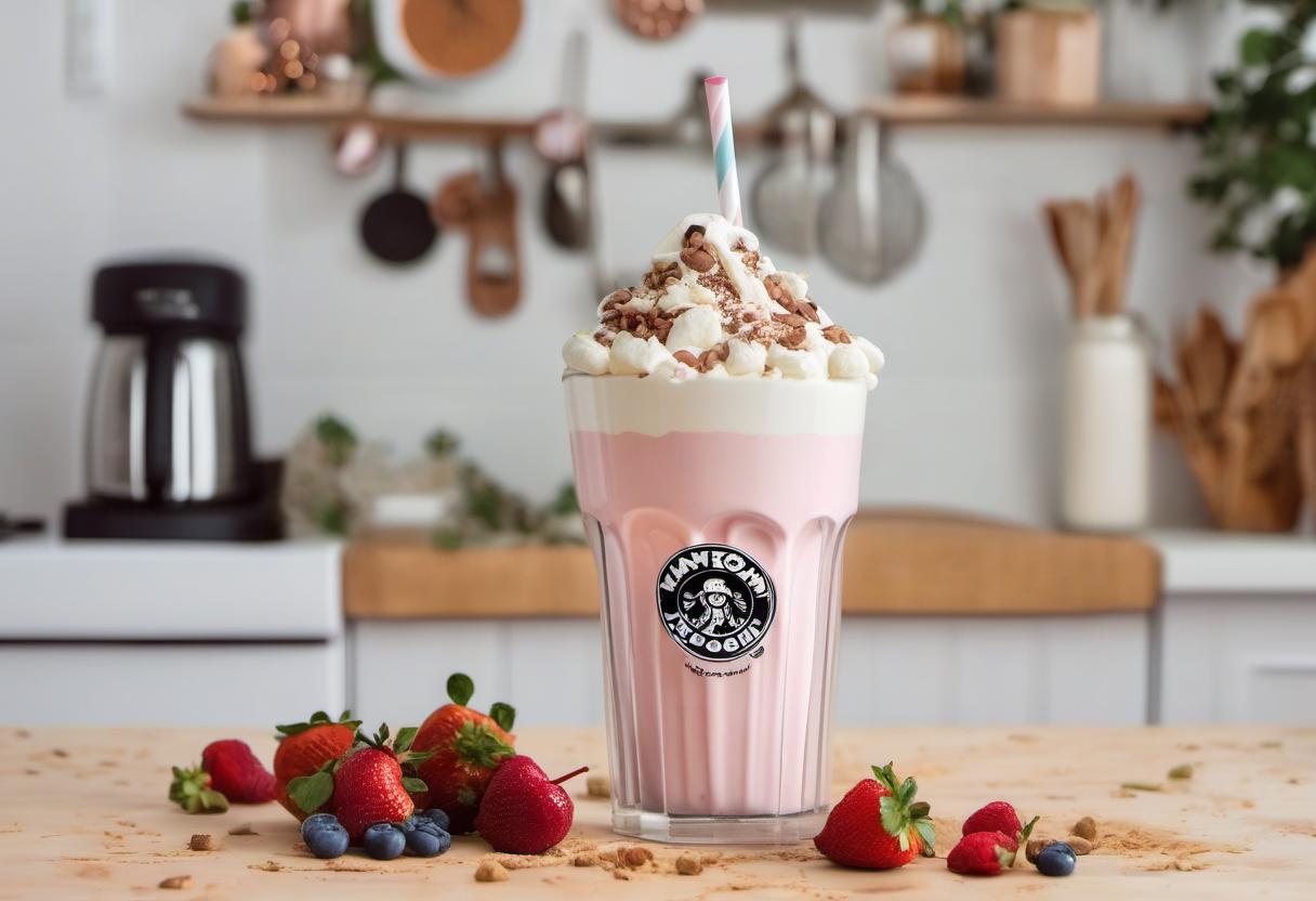 Image showing the final output answering the question: make a vegan giant milkshake.