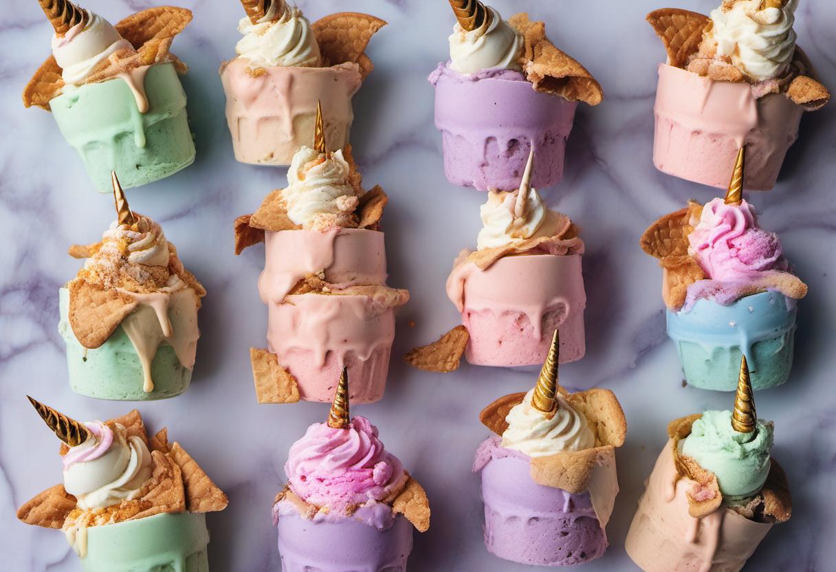 Image showing the final output answering the question: explore unique Unicorn Ice Cream flavors.