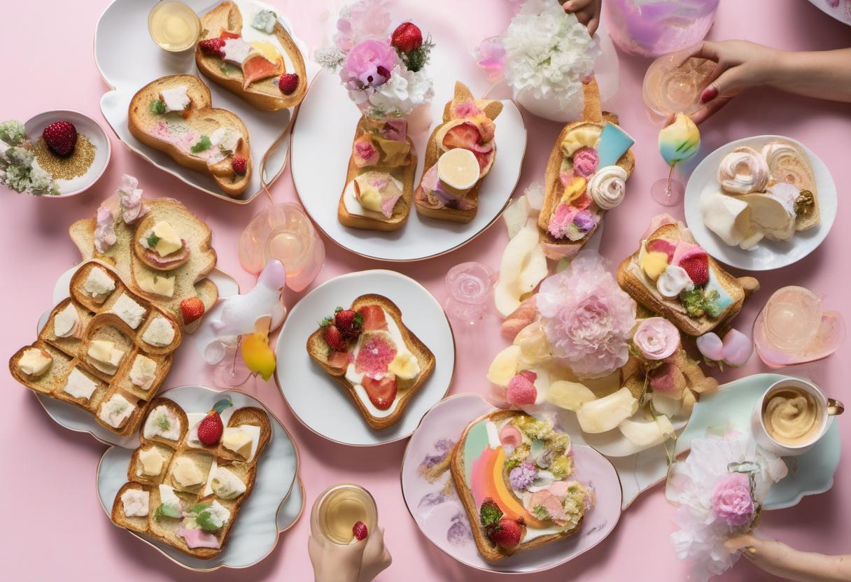 Image showing the final output answering the question: throw a Unicorn Toast party.