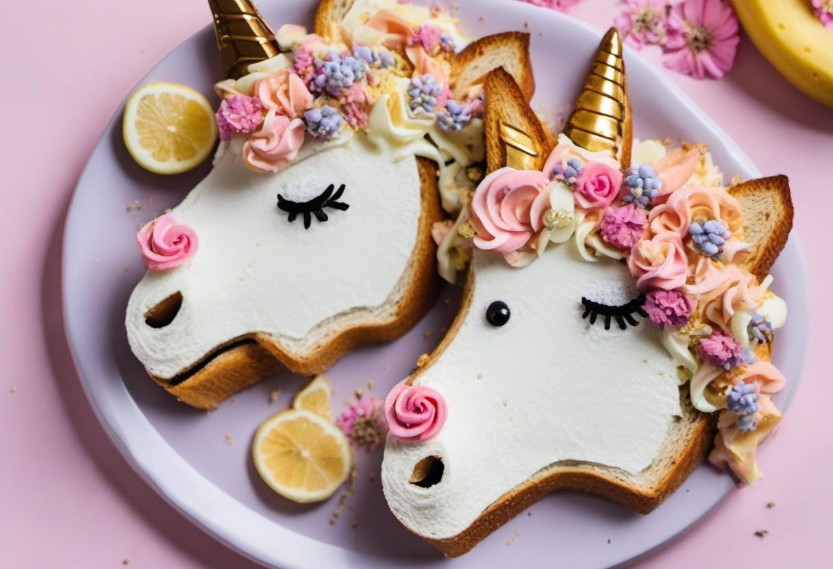 Image showing the final output answering the question: make healthy Unicorn Toast.