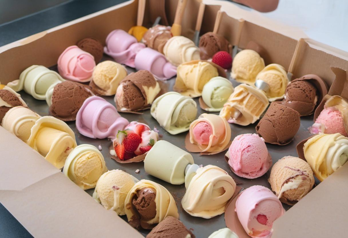 Image showing the final output answering the question: make Rolled Ice Cream.