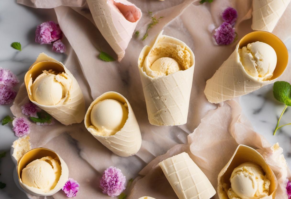 Image showing the final output answering the question: make vegan Rolled Ice Cream.