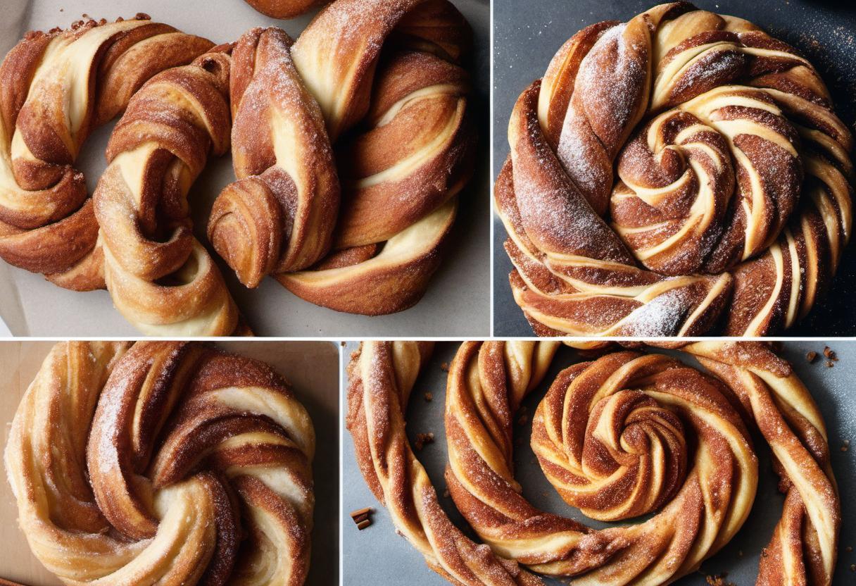 Image showing the final output answering the question: construct a colossal cinnamon twist.