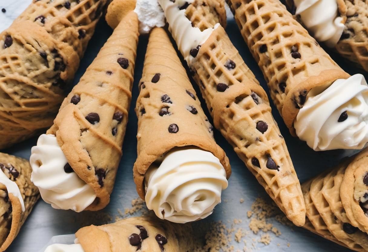 Image showing the final output answering the question: store leftover Cookie Dough Cones for later enjoyment.