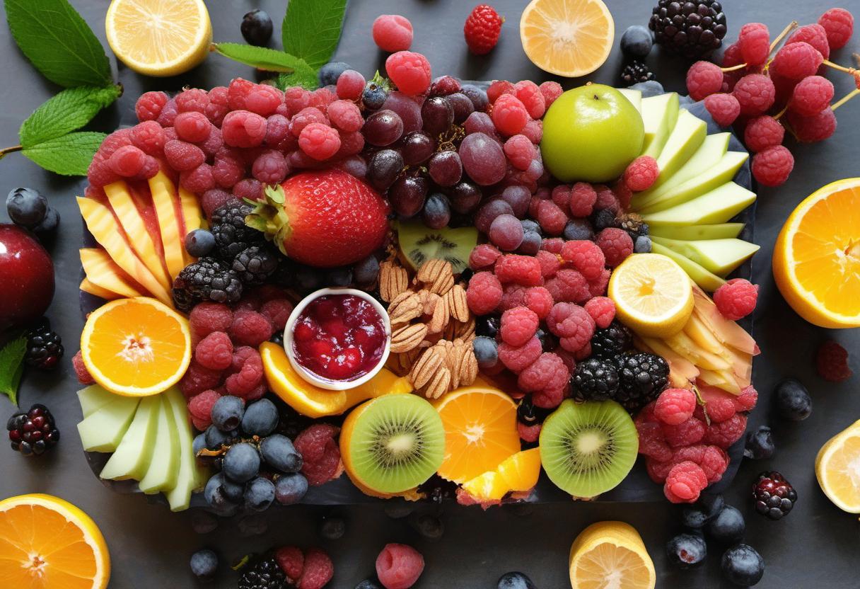Image showing the final output answering the question: incorporate seasonal fruits into your Dessert Charcuterie Board.