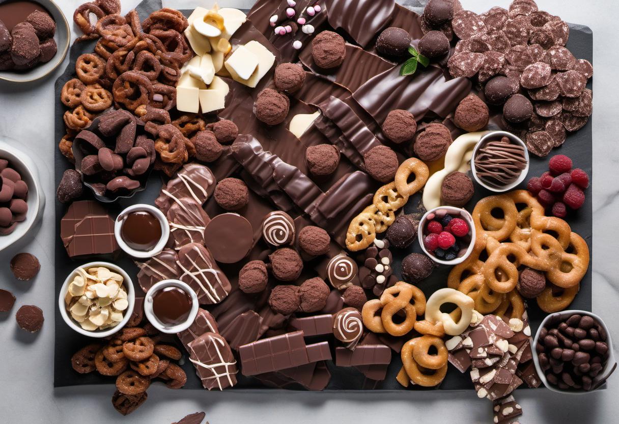 Image showing the final output answering the question: create a chocolate charcuterie board.