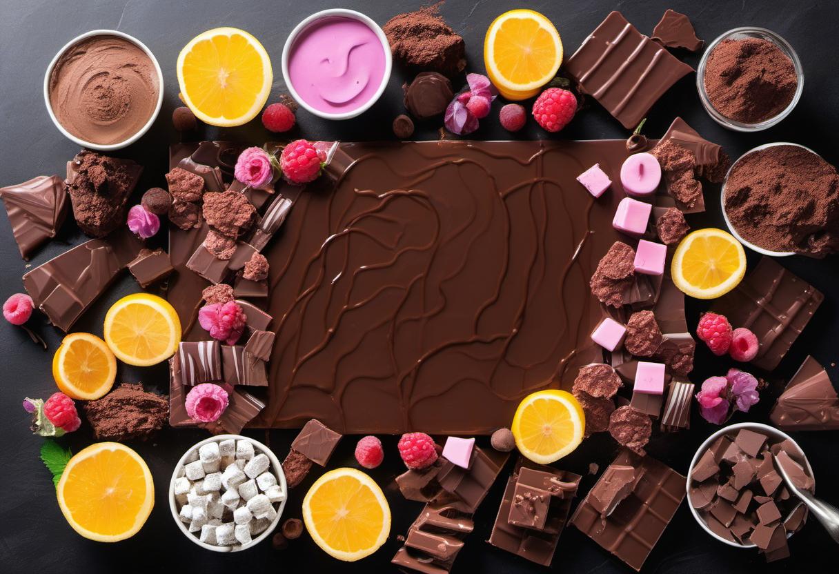 Image showing the final output answering the question: decorate a chocolate charcuterie board like a pro.