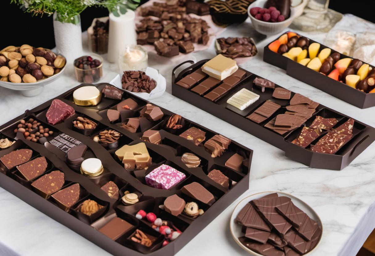 Image showing the final output answering the question: organize a chocolate charcuterie board tasting event.