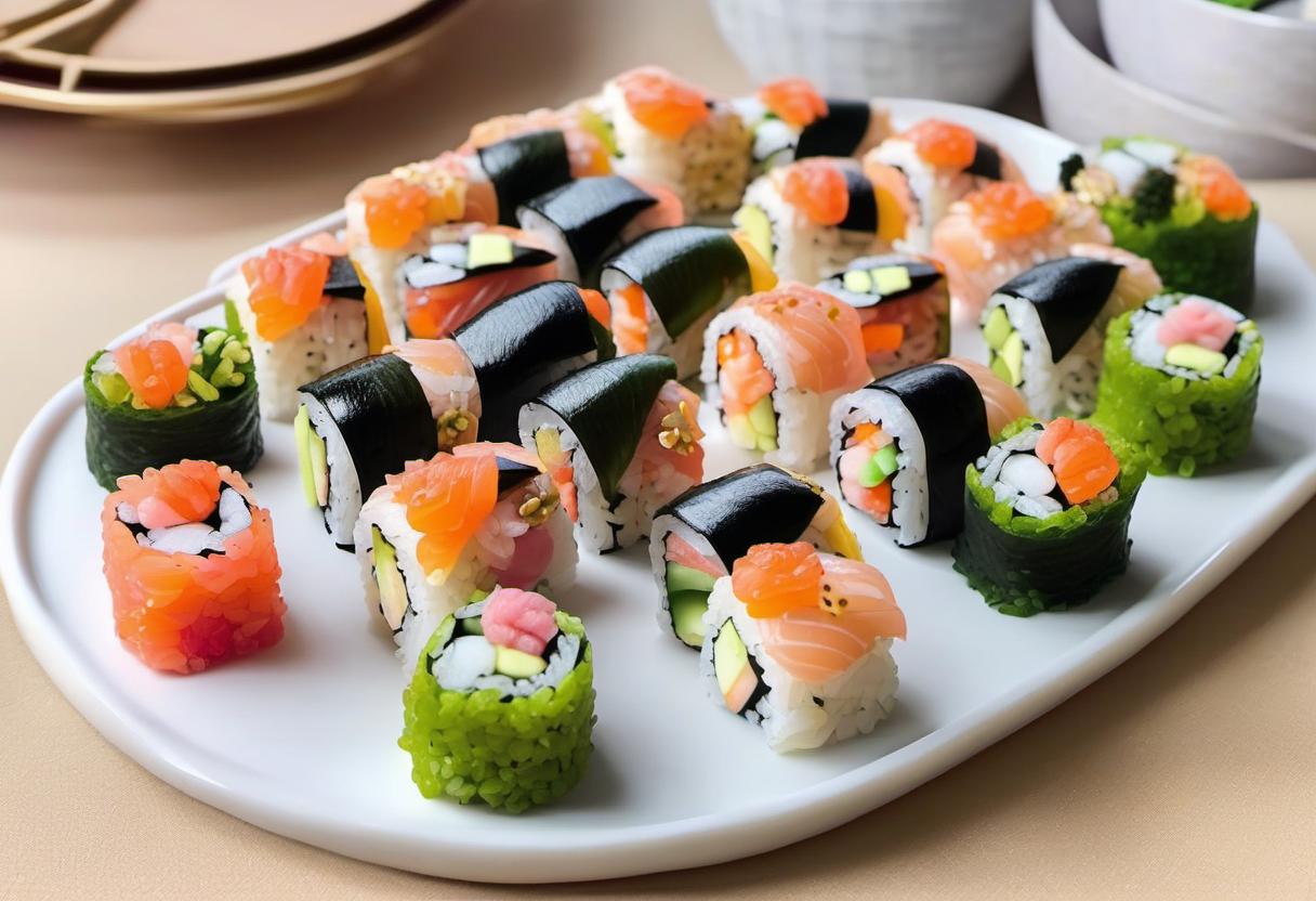 Image showing the final output answering the question: How do I make a mini Sushi Cake.