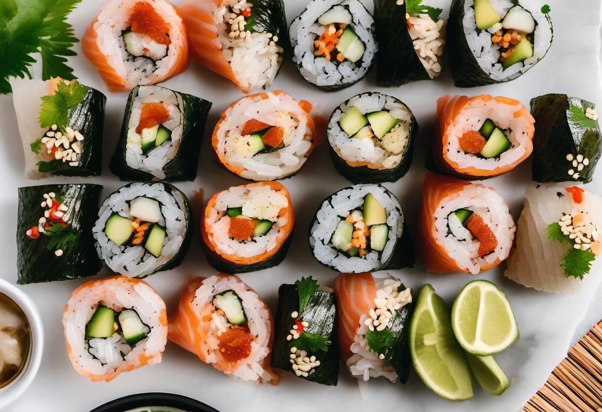 Image showing the final output answering the question: How do I throw a Temaki Hand Roll party.