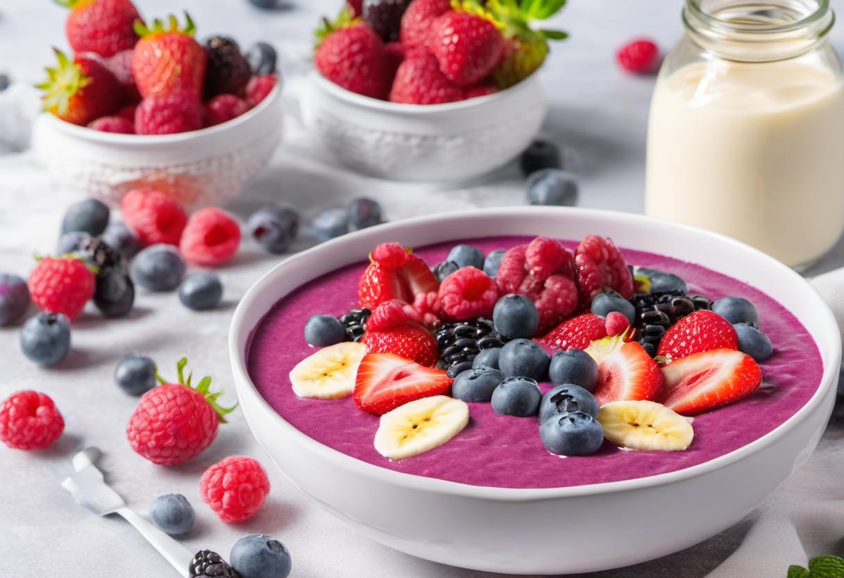 Image showing the final output answering the question: How do I make a berrylicious smoothie bowl.