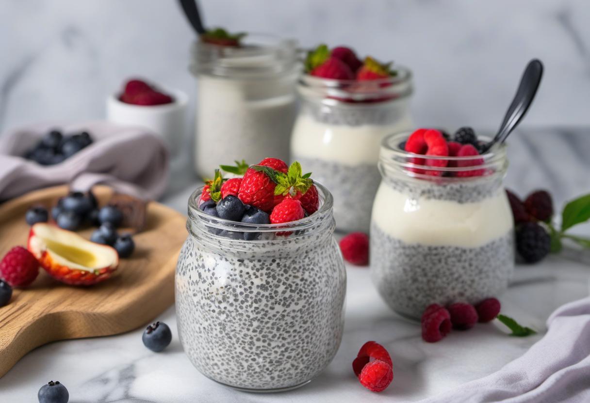 Image showing the final output answering the question: How do I make a creamy vanilla Chia Seed Pudding.