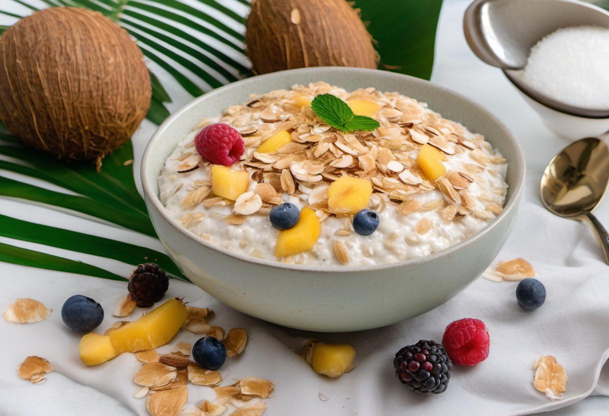 Image showing the final output answering the question: How do I make creamy coconut overnight oats.