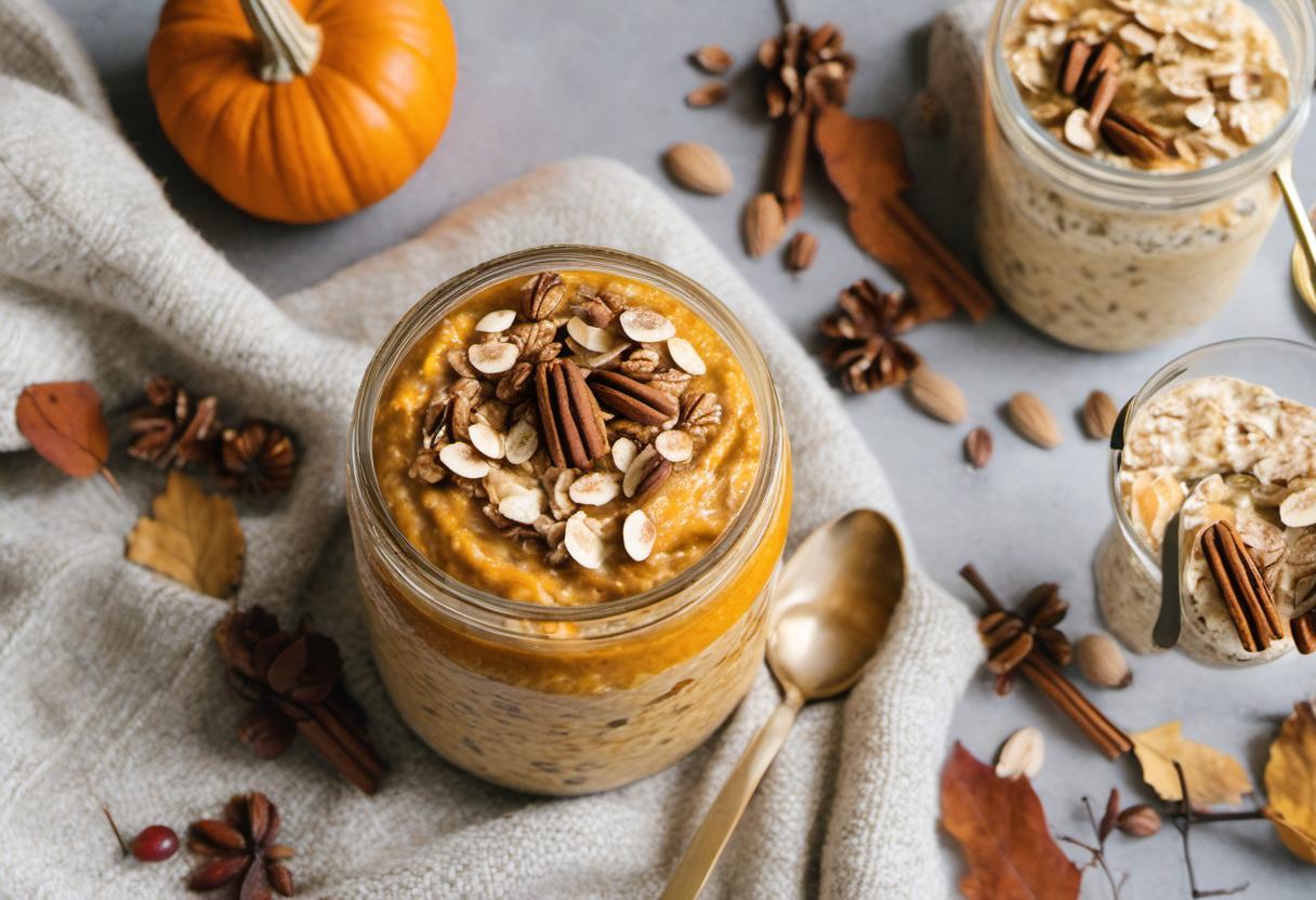 Image showing the final output answering the question: How do I make pumpkin spice overnight oats that scream fall.