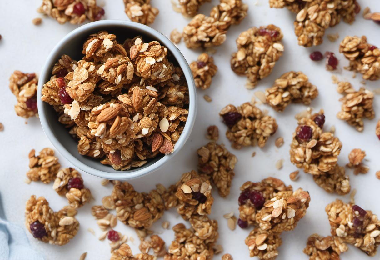 Image showing the final output answering the question: How do I make delicious grain-free granola clusters.