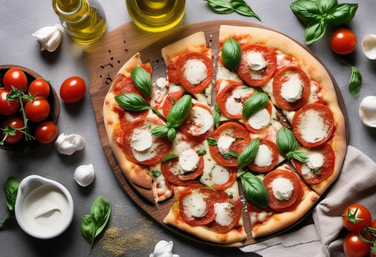 Image showing the final output answering the question: How do I create a heavenly Truffle Oil Margherita Pizza.
