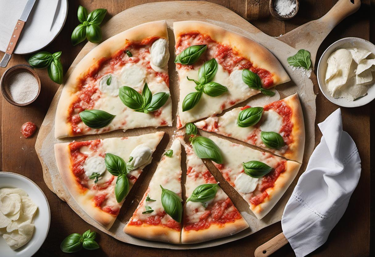 Image showing the final output answering the question: How do I create a White Pizza Margherita.