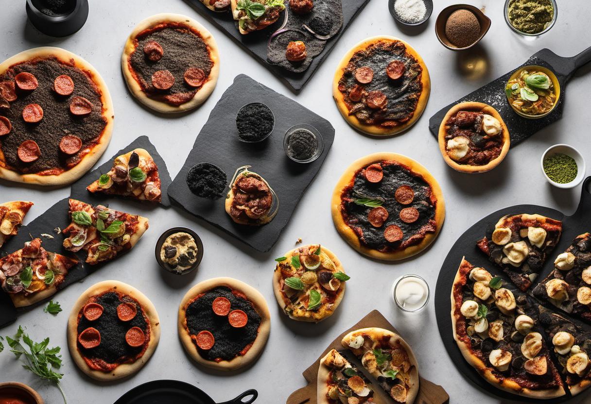 Image showing the final output answering the question: How do I master the art of black dough pizza.