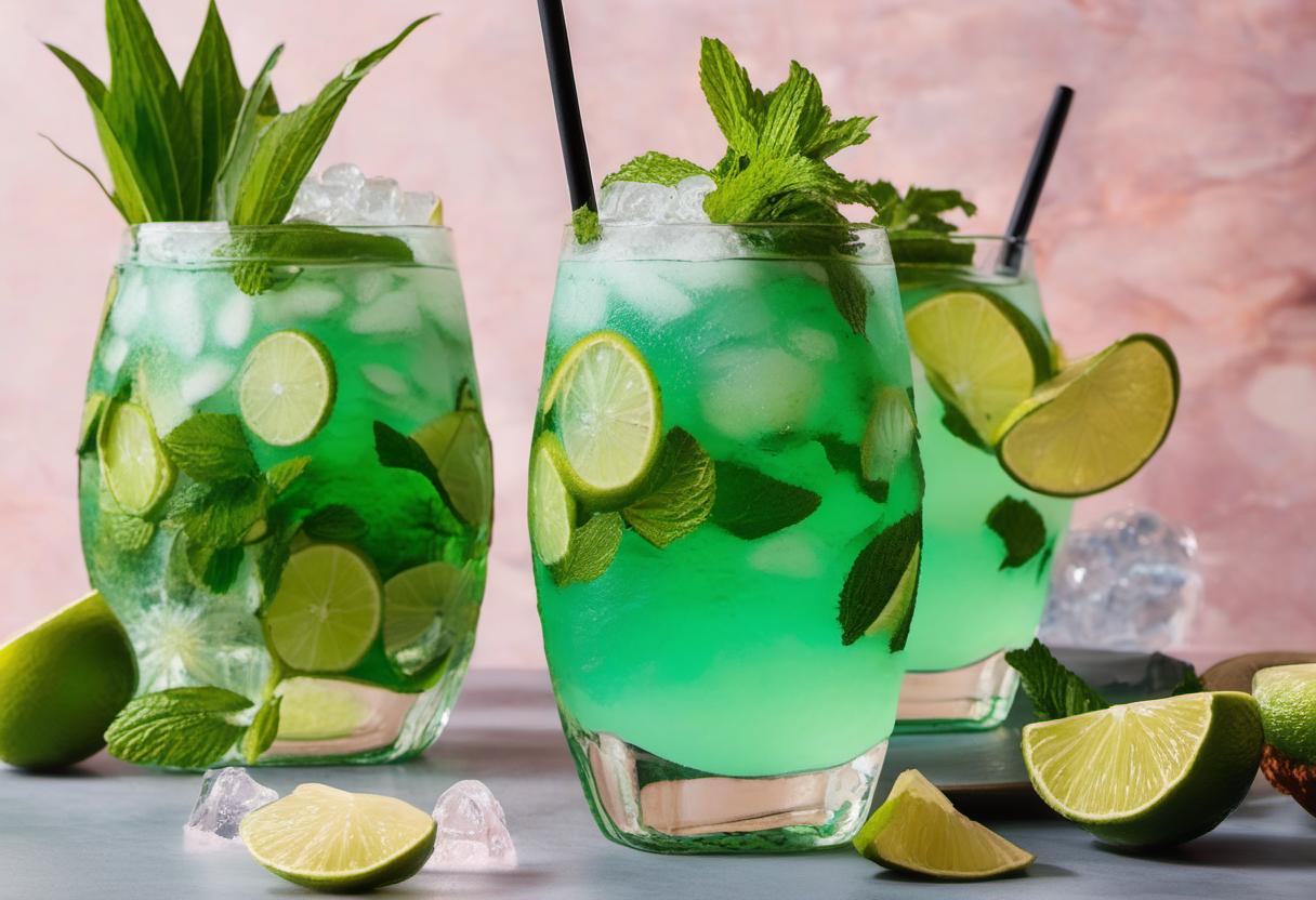 Image showing the final output answering the question: How do I create a mermaid mojito.