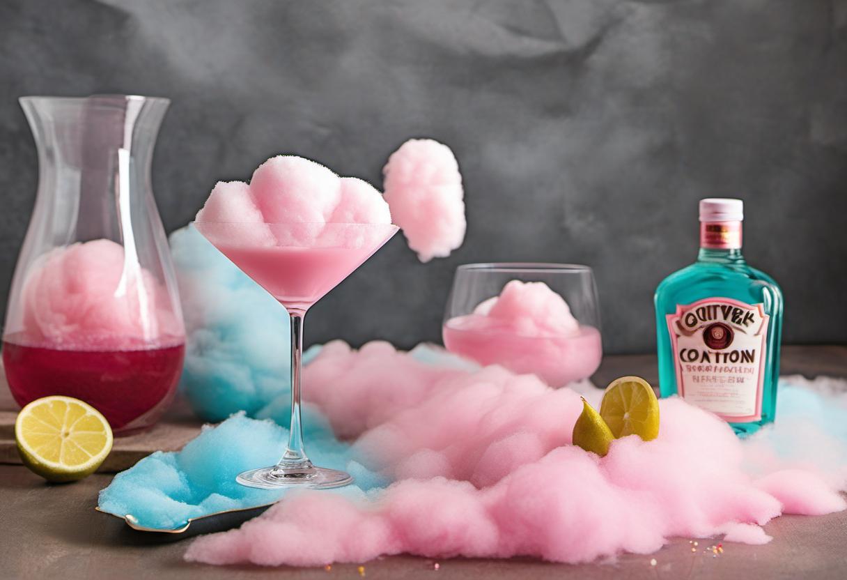 Image showing the final output answering the question: How do I create a Cotton Candy Martini.