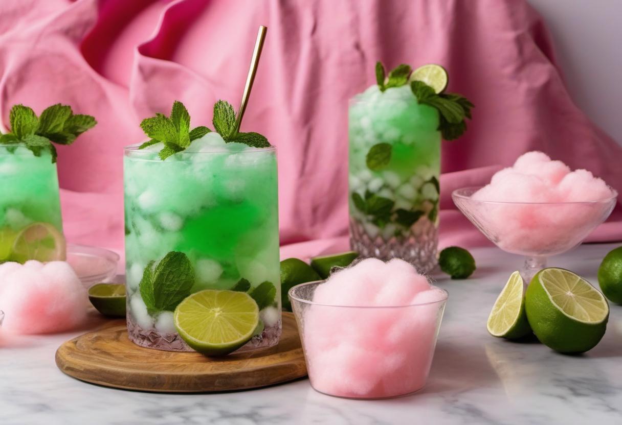 Image showing the final output answering the question: How do I mix a Cotton Candy Mojito.