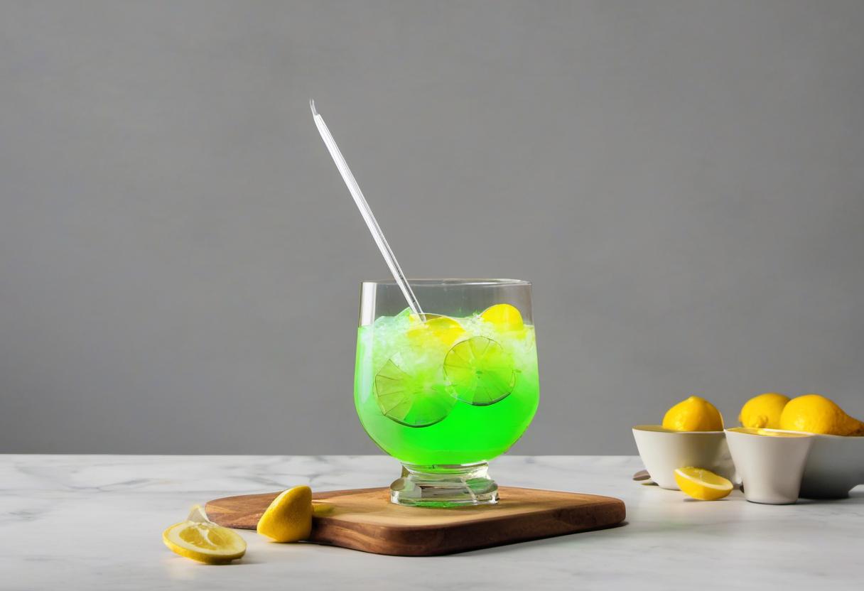 Image showing the final output answering the question: How do I make a glowing Lightbulb Cocktail.