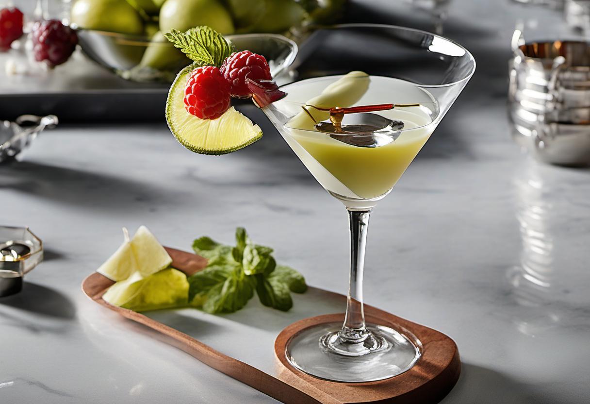 Image showing the final output answering the question: How do I twist a classic martini.