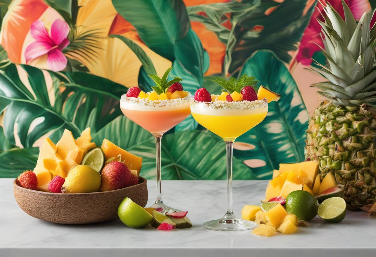 Image showing the final output answering the question: How do I shake up a tropical martini.