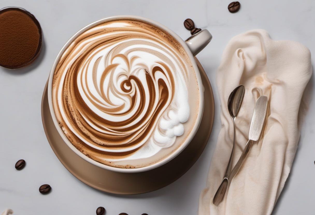 Image showing the final output answering the question: How do I craft a masterpiece with coffee foam.