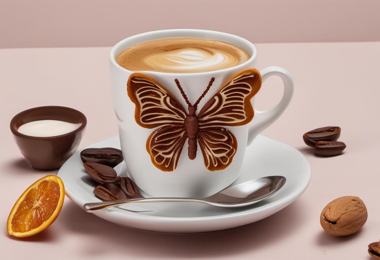 Image showing the final output answering the question: How do I make a 3D butterfly in my espresso.