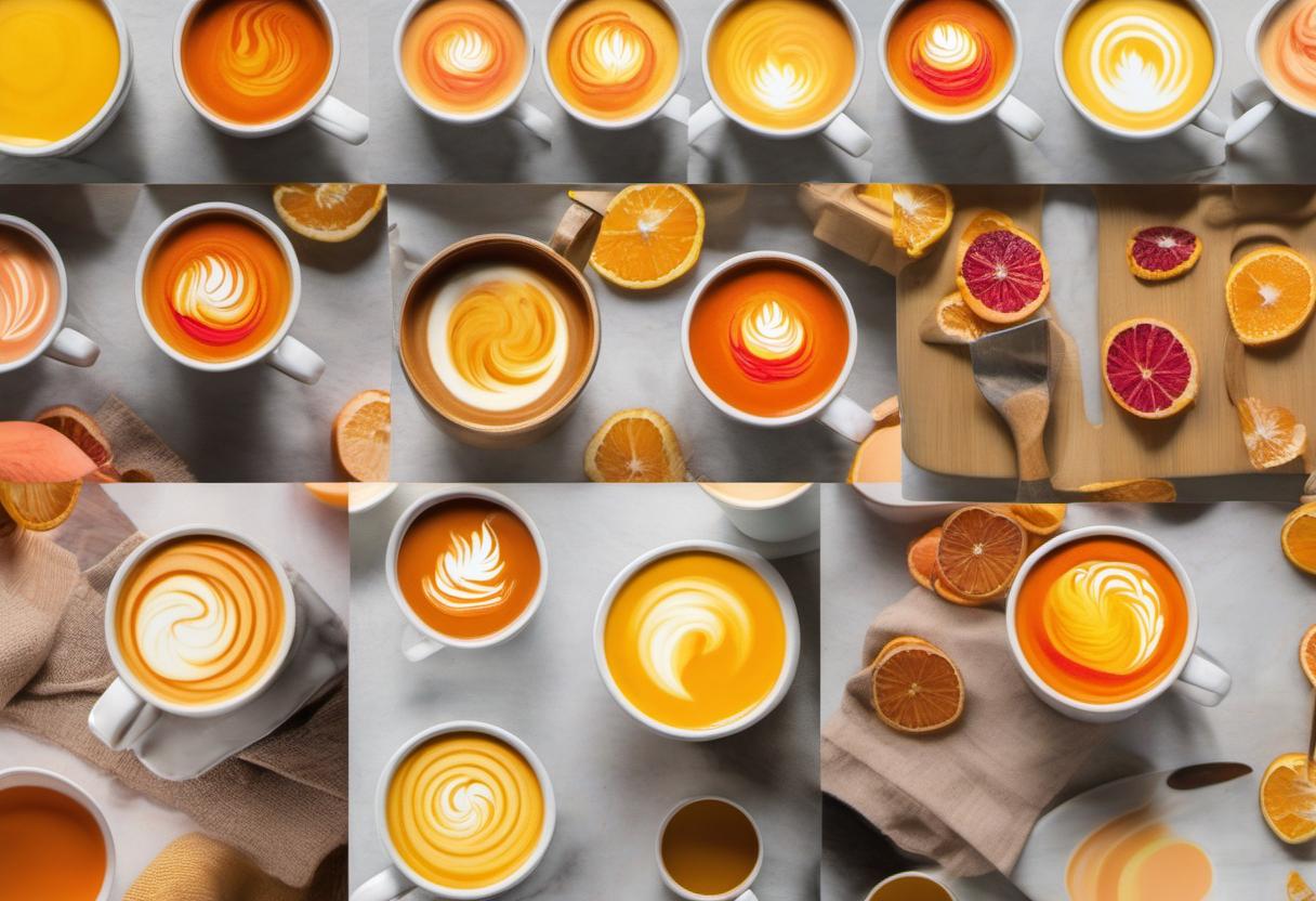 Image showing the final output answering the question: How do I create a sunrise latte.