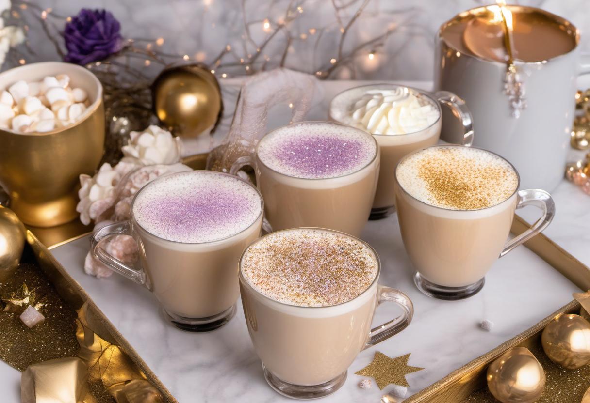 Image showing the final output answering the question: How do I make a frothy Glitter Latte.
