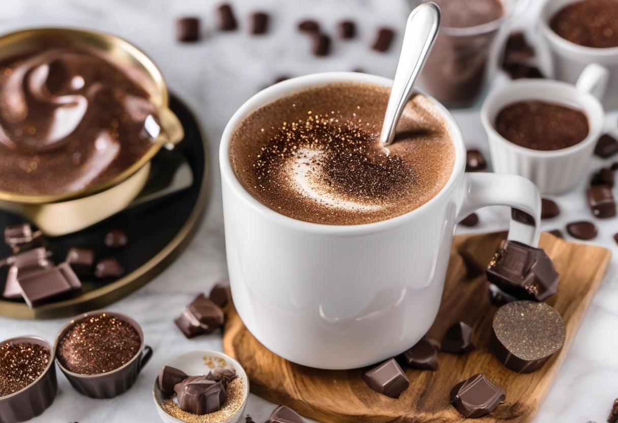 Image showing the final output answering the question: How do I create a Glitter Mocha at home.