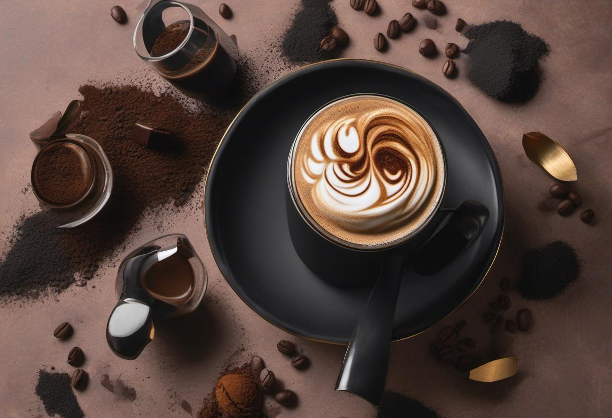 Image showing the final output answering the question: How do I make a Charcoal Latte.