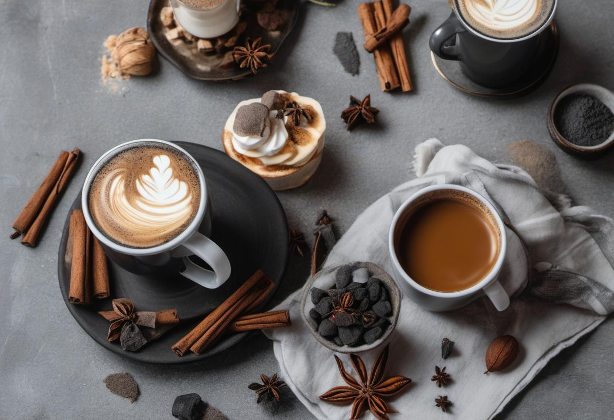 Image showing the final output answering the question: How do I enjoy a Charcoal Latte in different seasons.