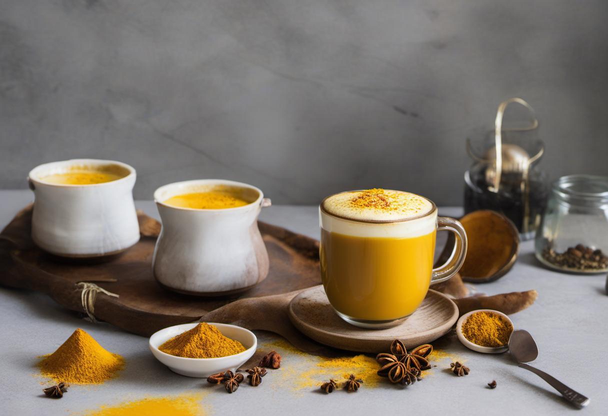 Image showing the final output answering the question: How do I make a Spiced Turmeric Latte.