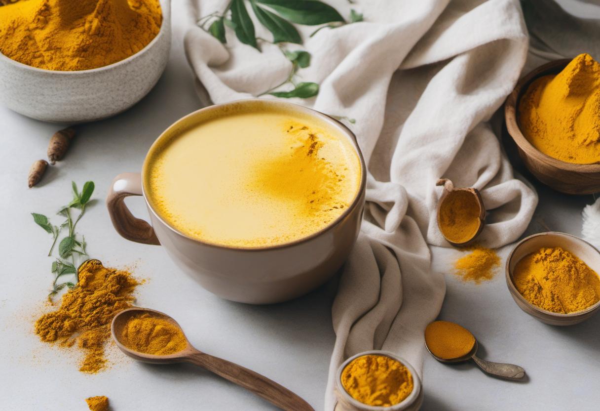 Image showing the final output answering the question: How do I make a Vegan Turmeric Latte.