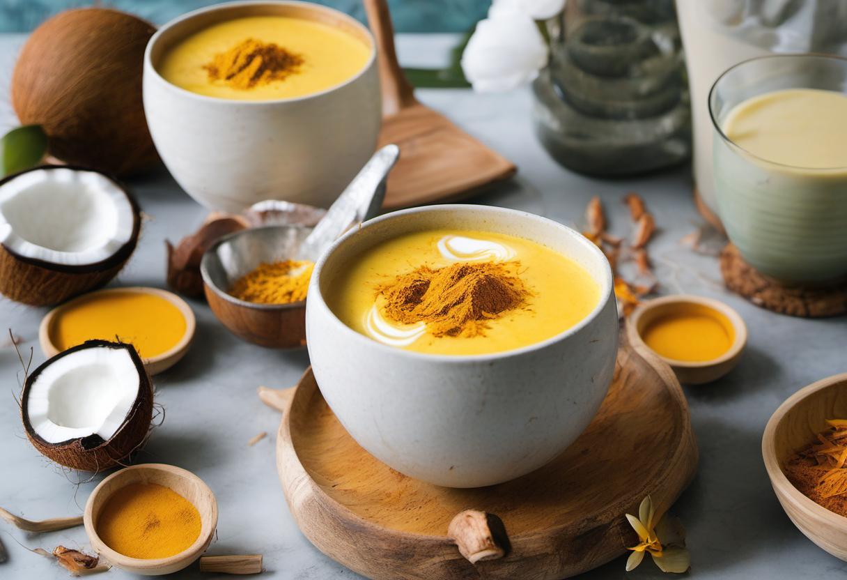 Image showing the final output answering the question: How do I make a Coconut Turmeric Latte.