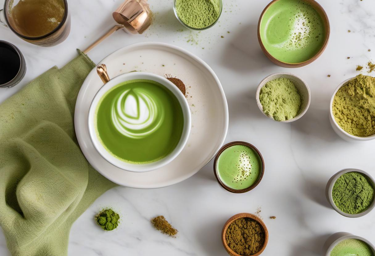 Image showing the final output answering the question: How do I make a matcha latte with a twist.