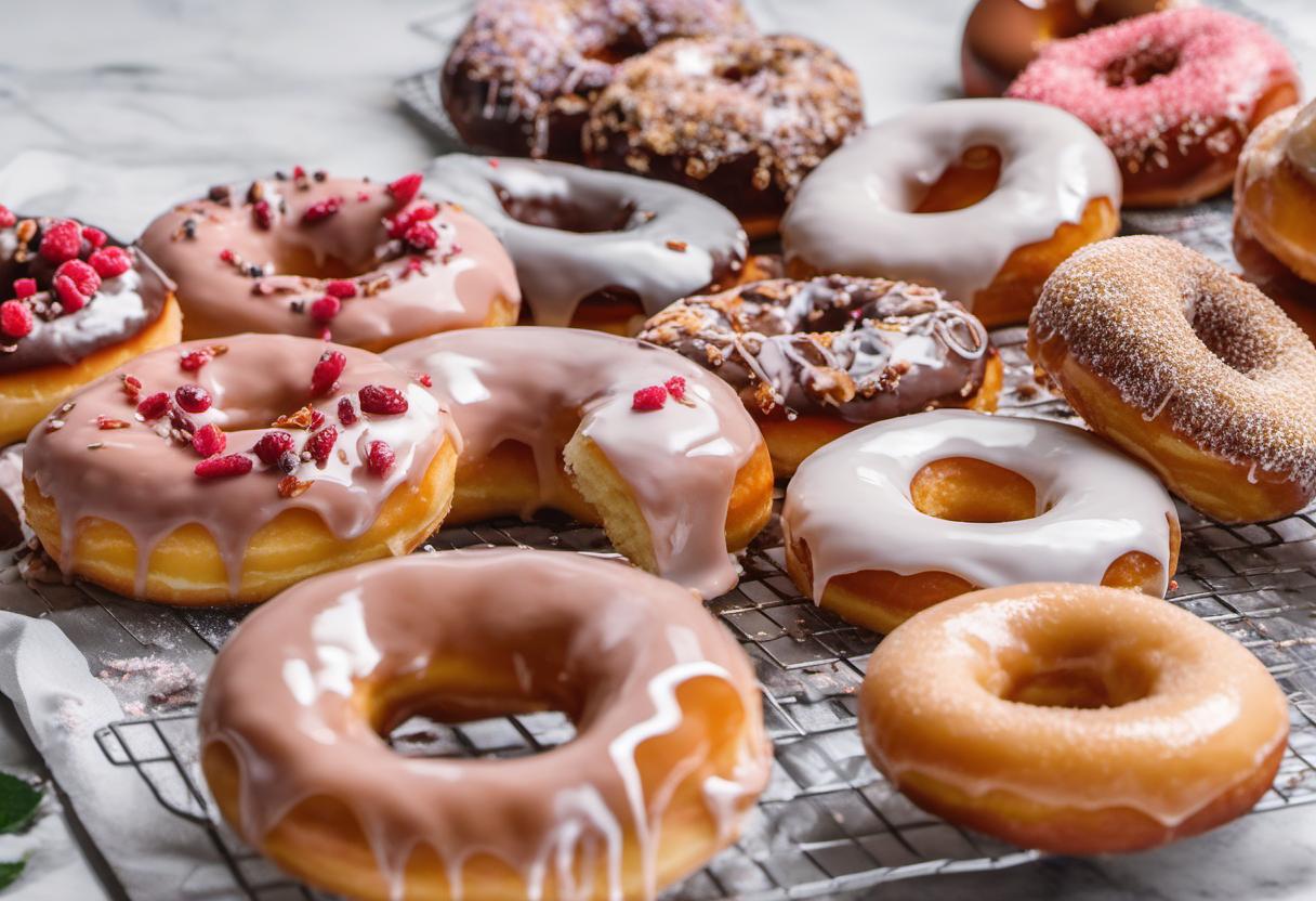 Image showing the final output answering the question: How do I make a delicious glazed doughnut.