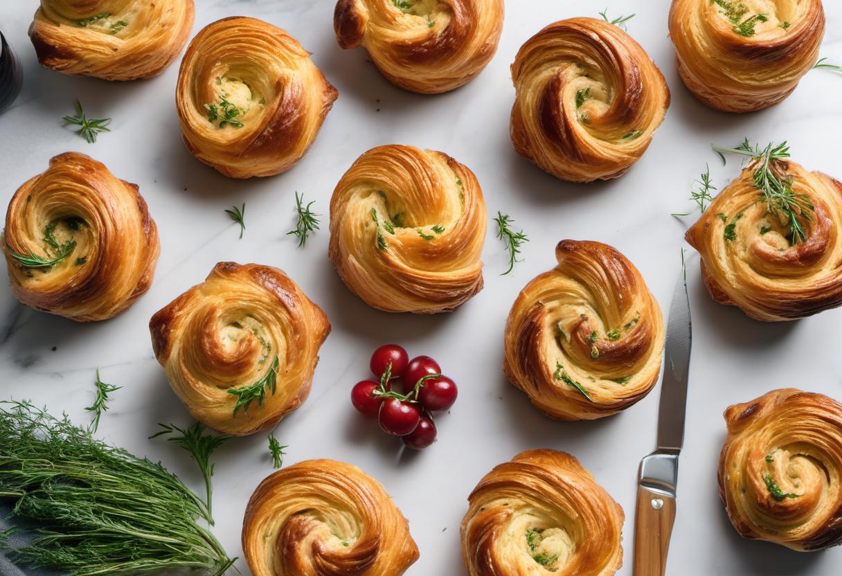 Image showing the final output answering the question: How do I make savory cruffins.
