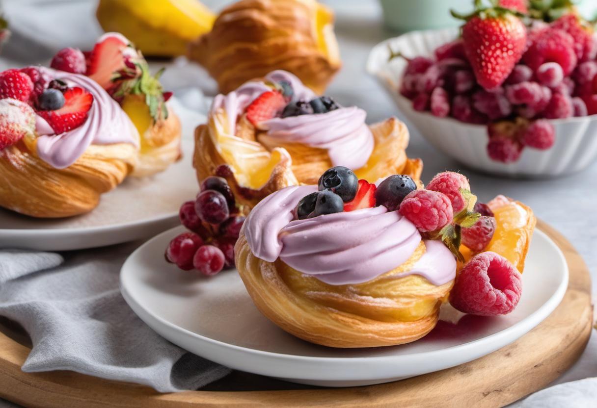 Image showing the final output answering the question: How do I make fruity cruffins.
