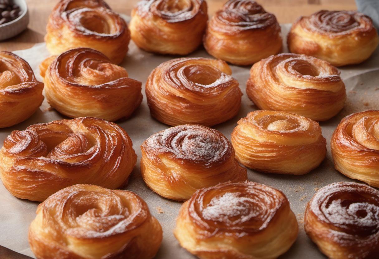 Image showing the final output answering the question: How do I add a twist to kouign-amann.