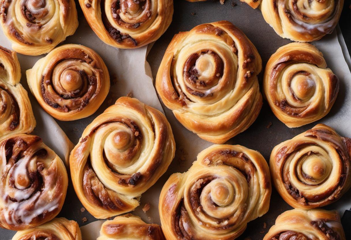 Image showing the final output answering the question: How do I bake a mouthwatering cinnamon swirl danish pastry.